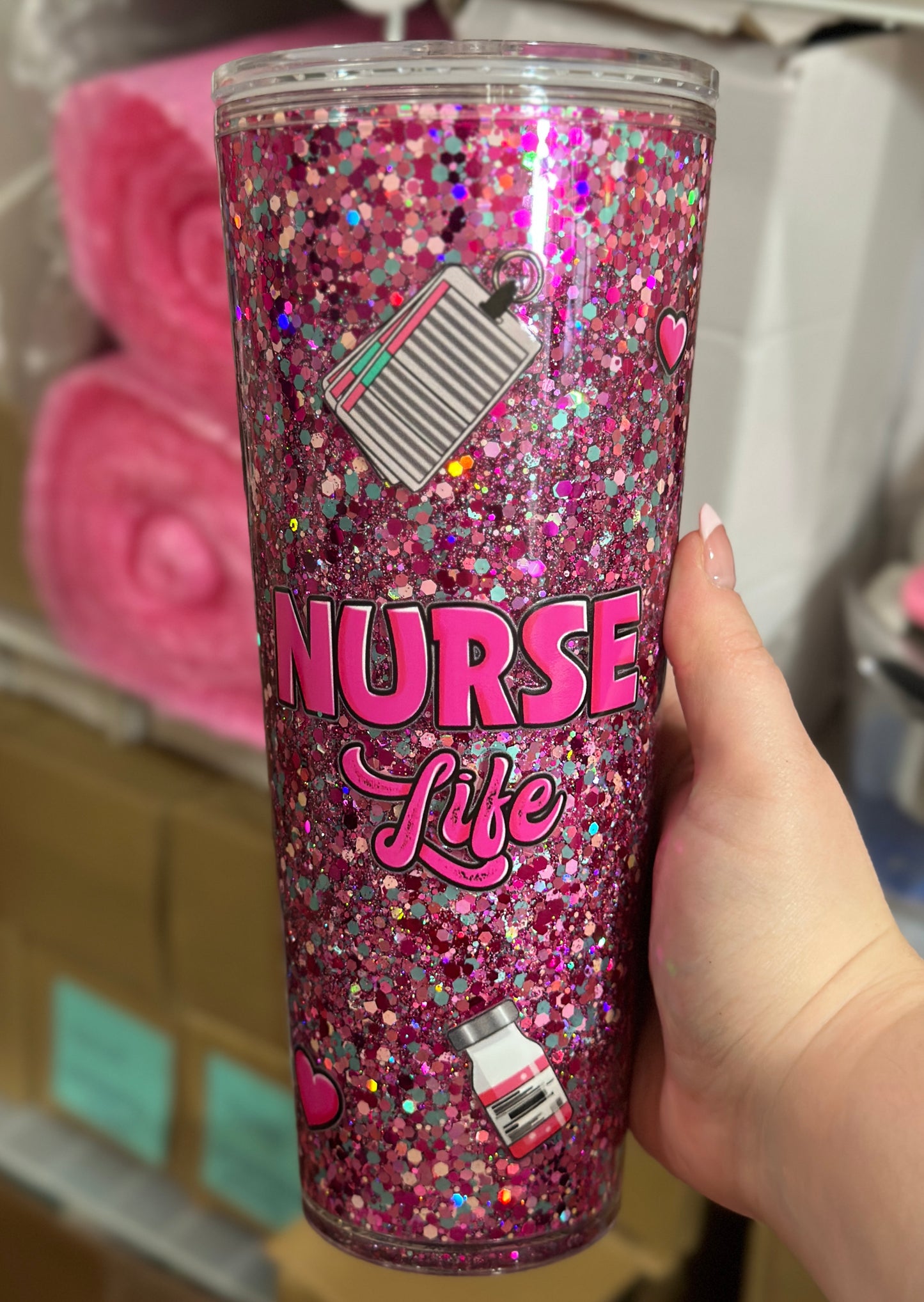 Nurse Life Snowglobe Tumbler
