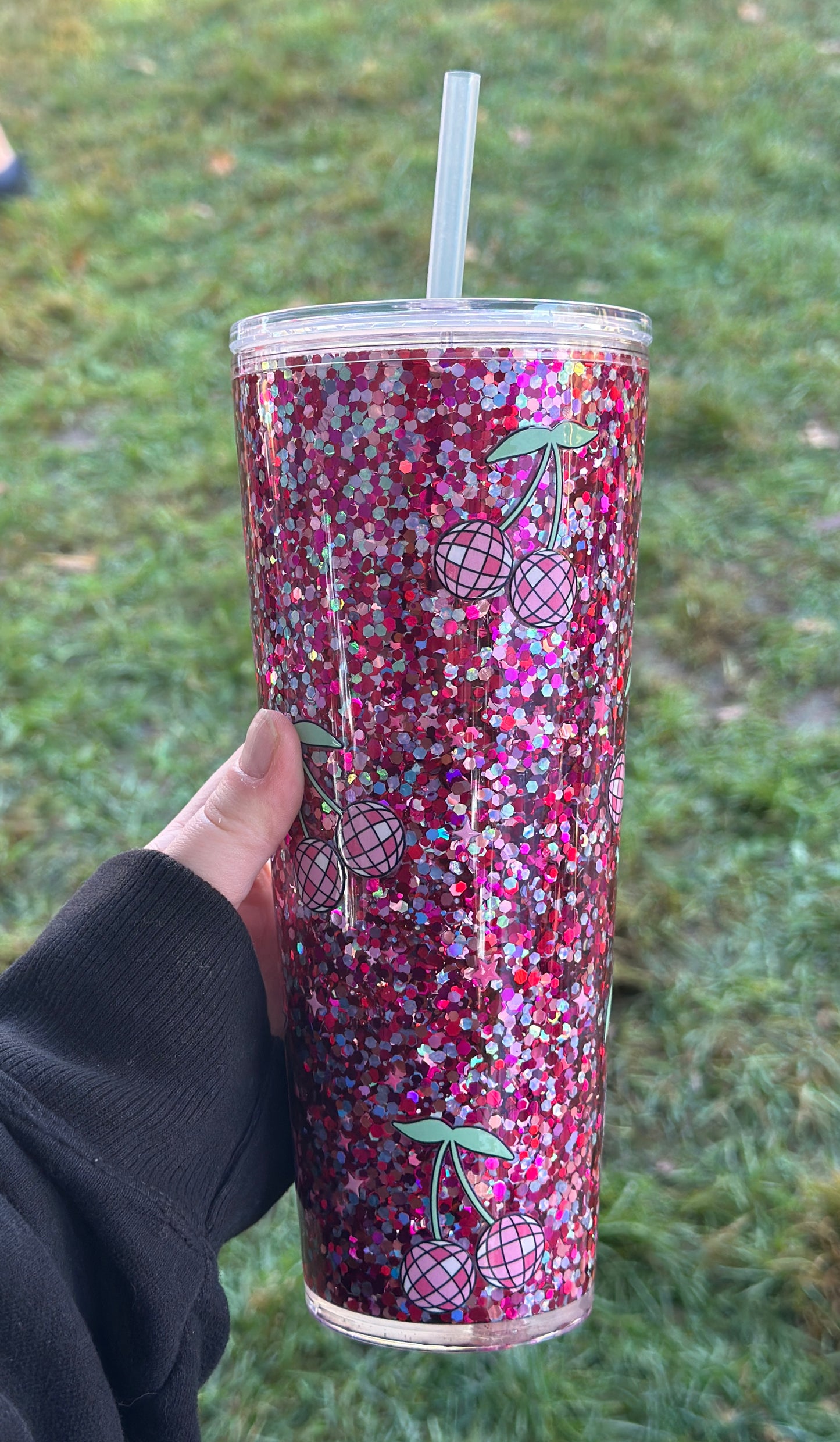 Disco Cherries Snowglobe Tumbler
