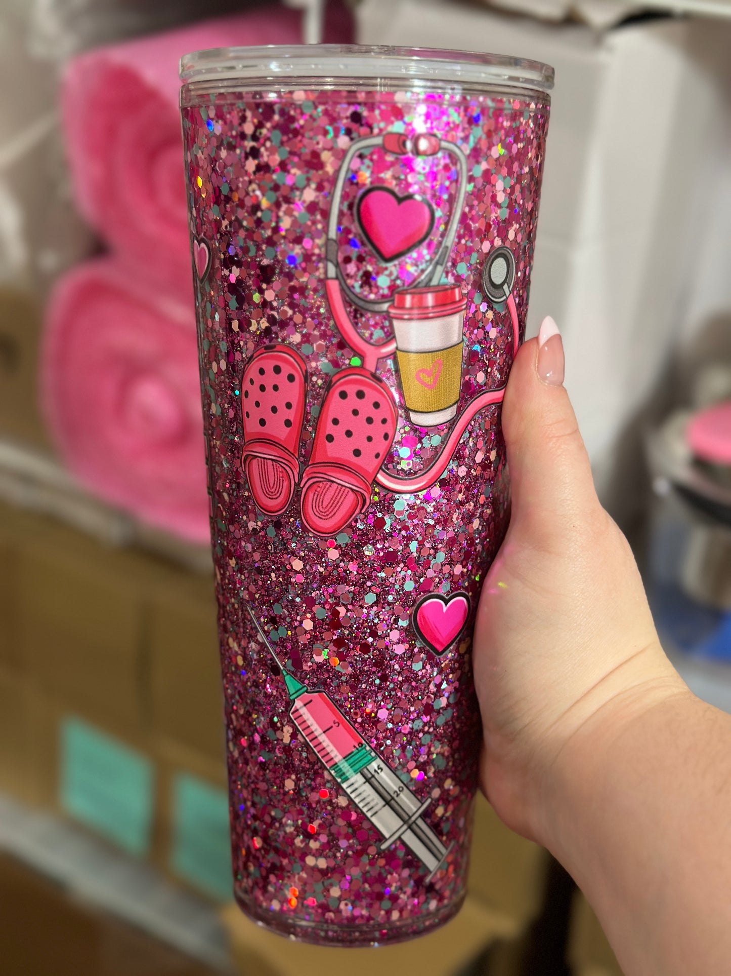 Nurse Life Snowglobe Tumbler