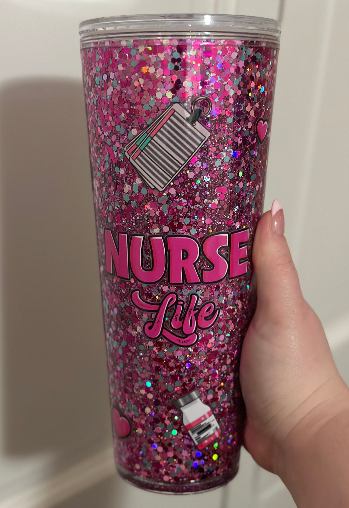 Nurse Life Snowglobe Tumbler