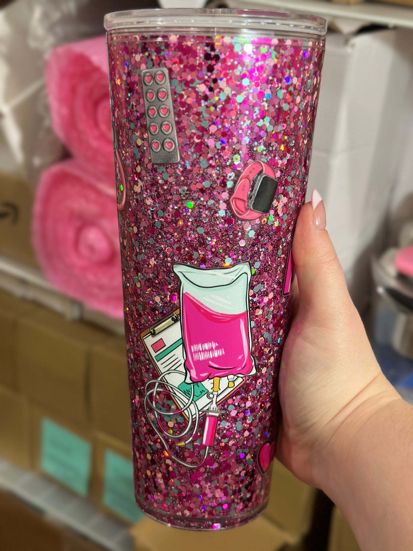 Nurse Life Snowglobe Tumbler