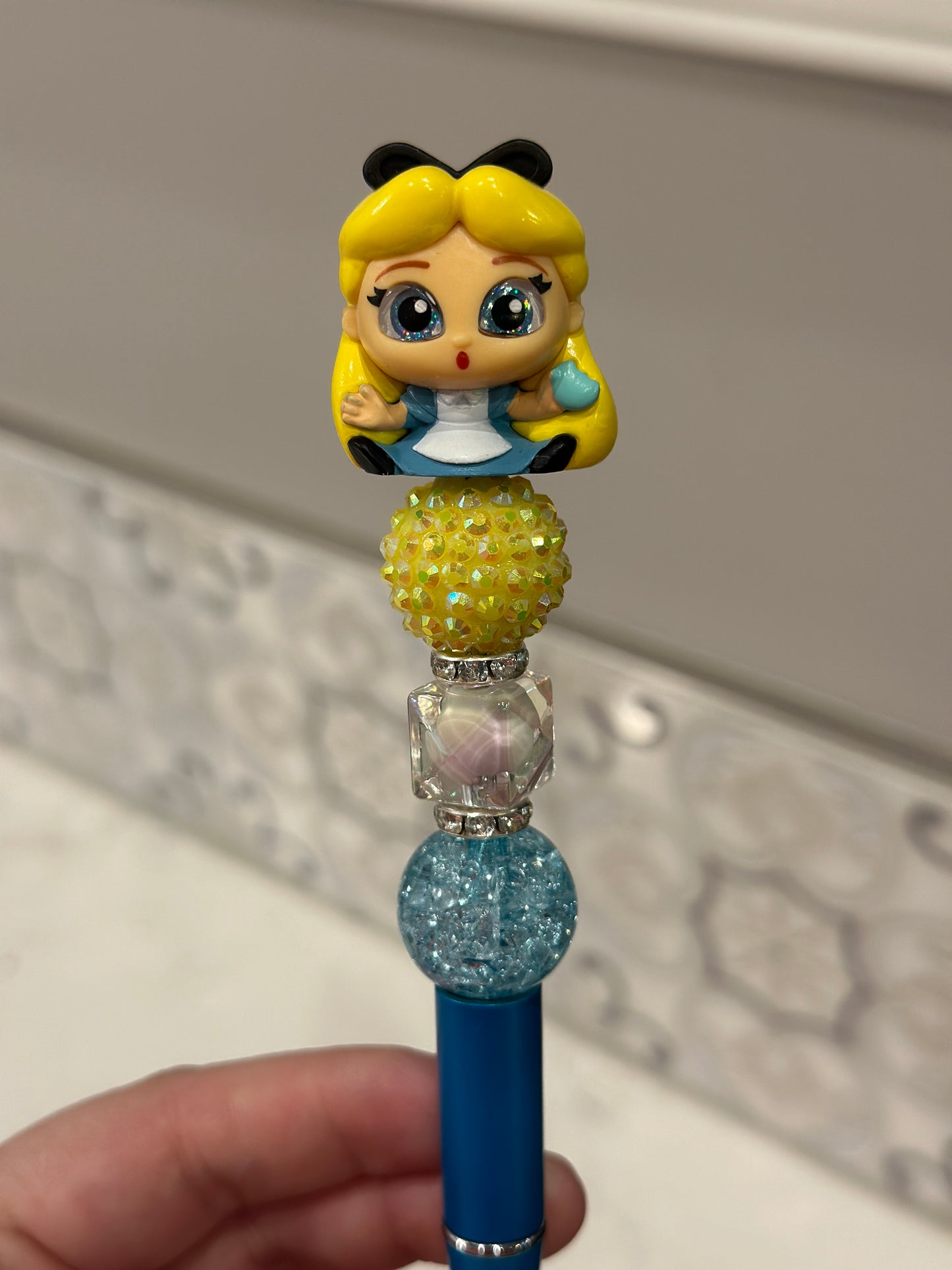 Alice in Wonderland Beaded Pen