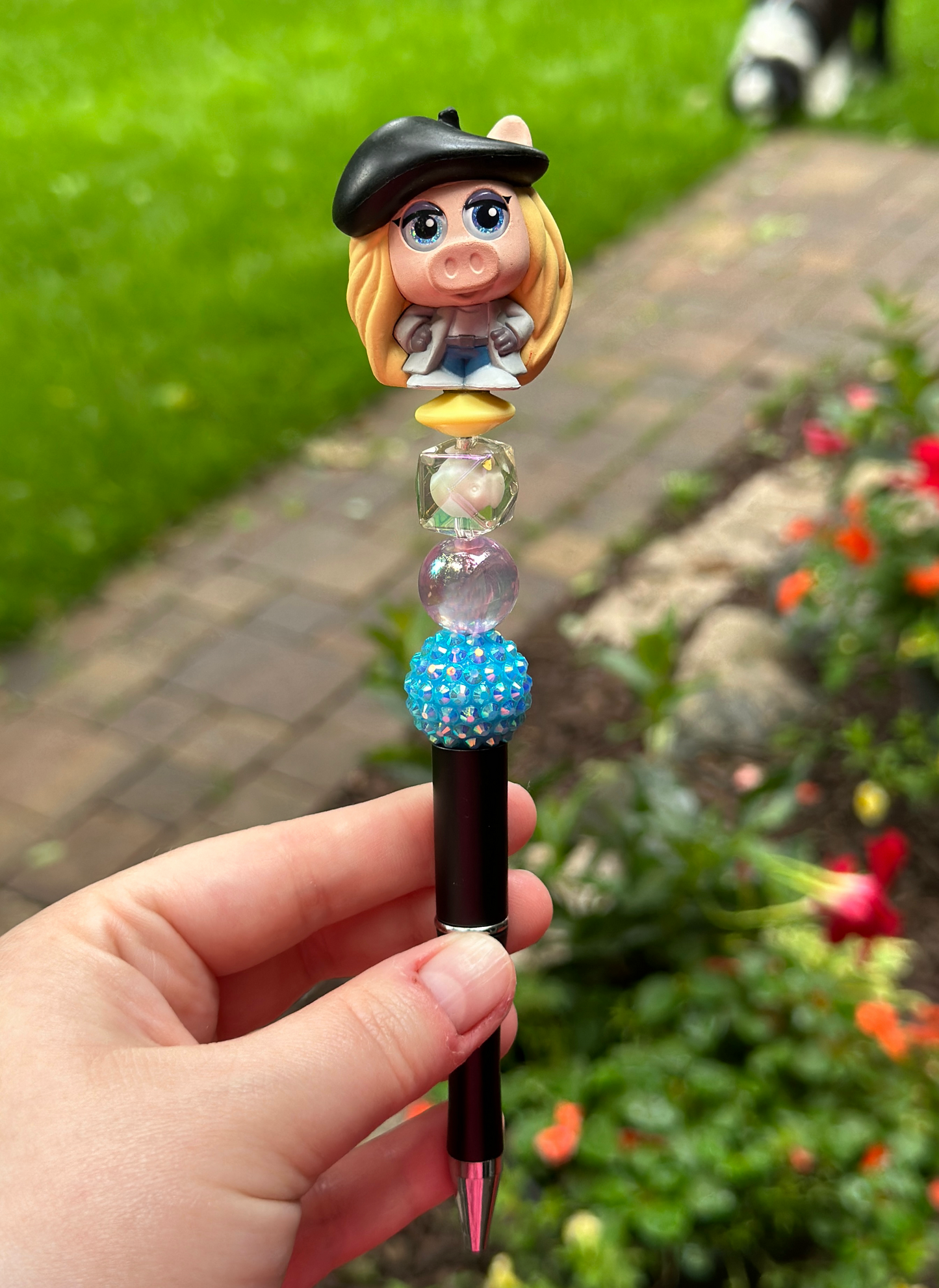 Miss Piggy Beaded Pen
