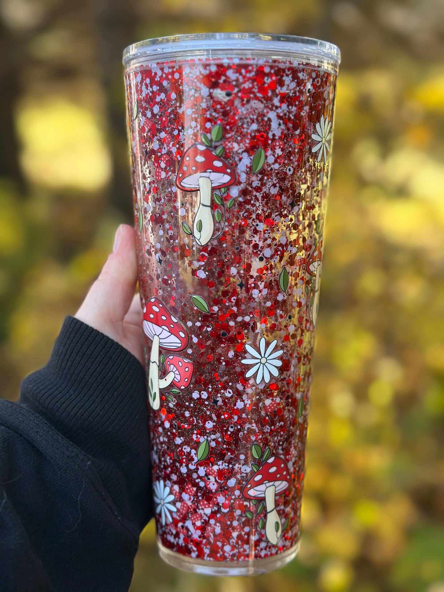 Mushroom Snowglobe Tumbler
