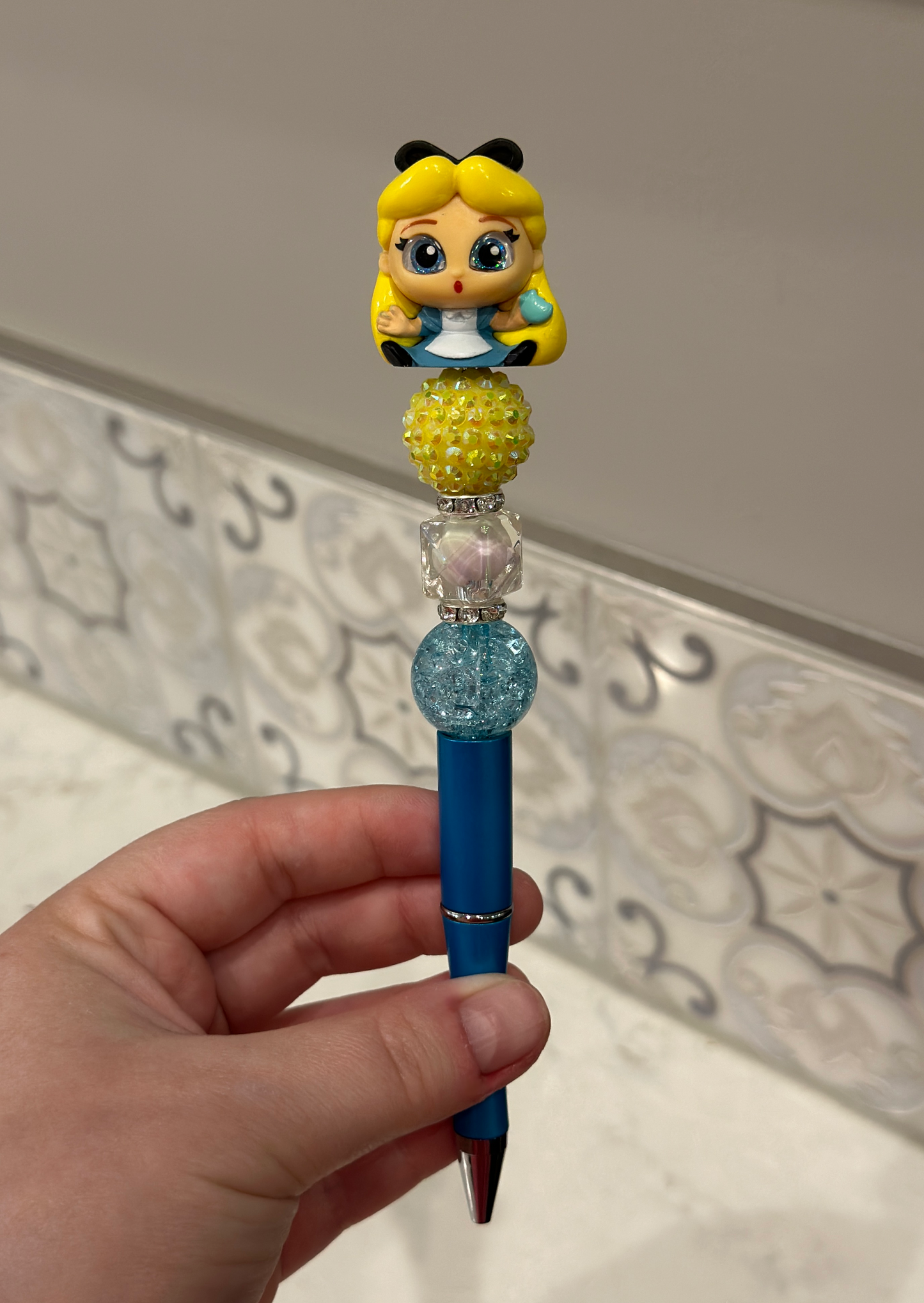 Alice in Wonderland Beaded Pen