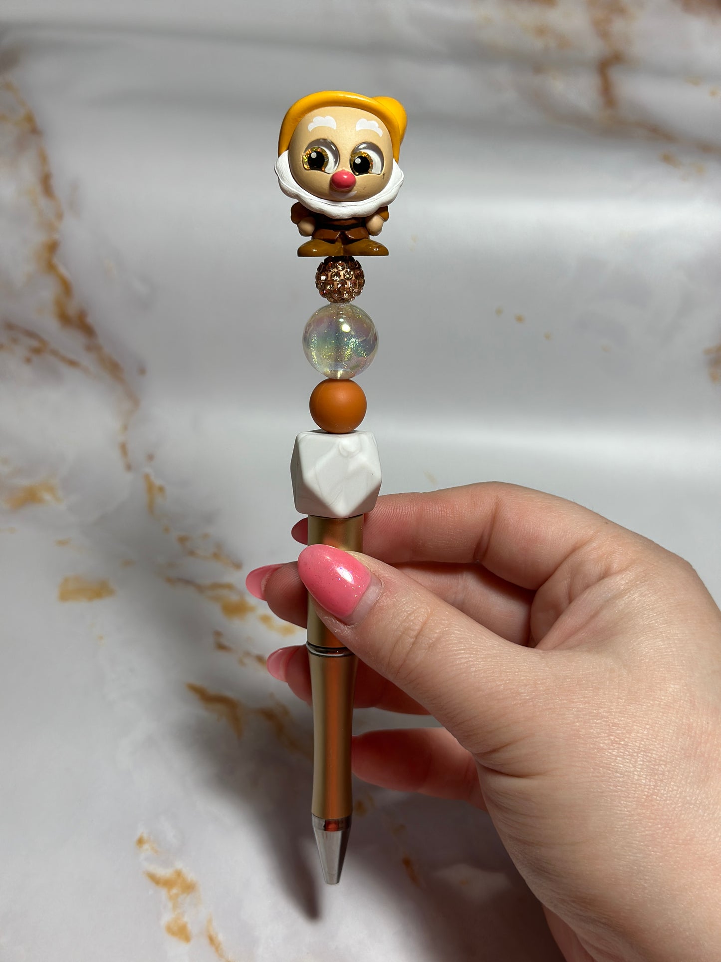 Happy Snow White Dwarf Beaded Pen