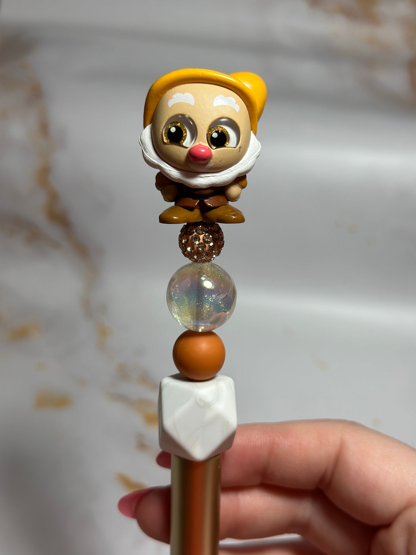Happy Snow White Dwarf Beaded Pen
