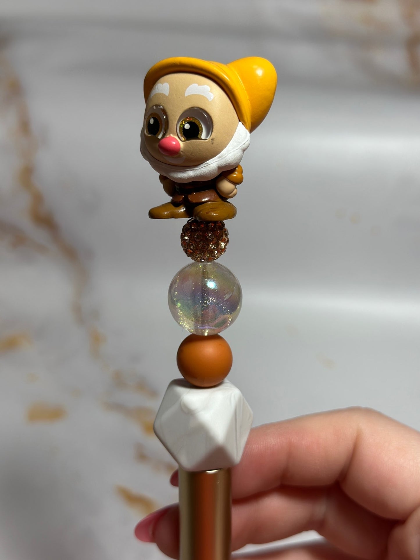 Happy Snow White Dwarf Beaded Pen