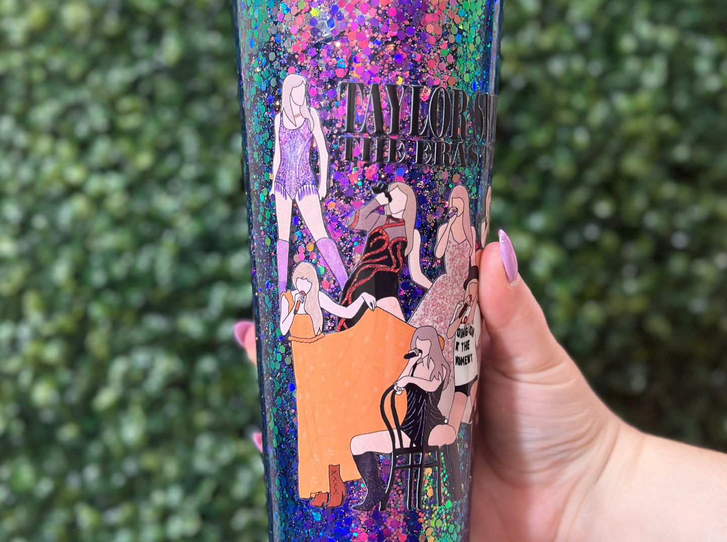 Eras Tour Taylor Swift Holographic Snowglobe Tumbler