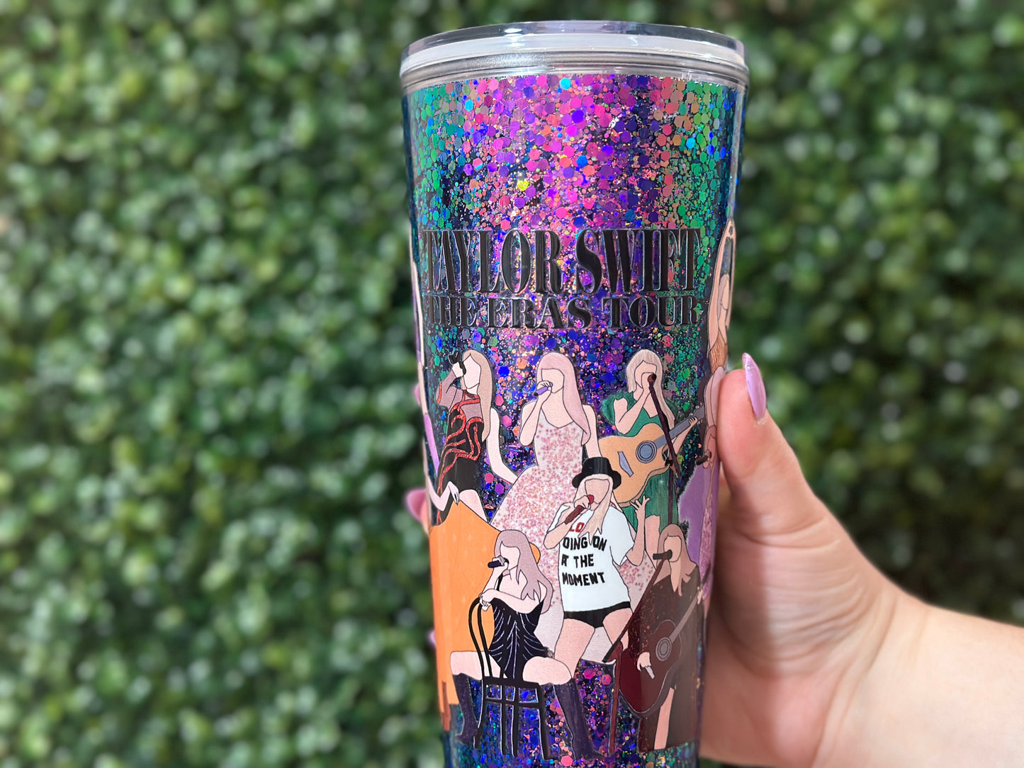Eras Tour Taylor Swift Holographic Snowglobe Tumbler