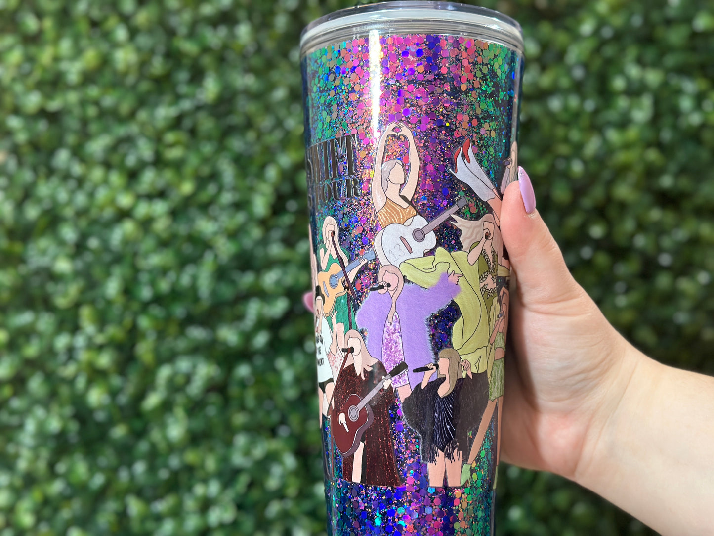 Eras Tour Taylor Swift Holographic Snowglobe Tumbler