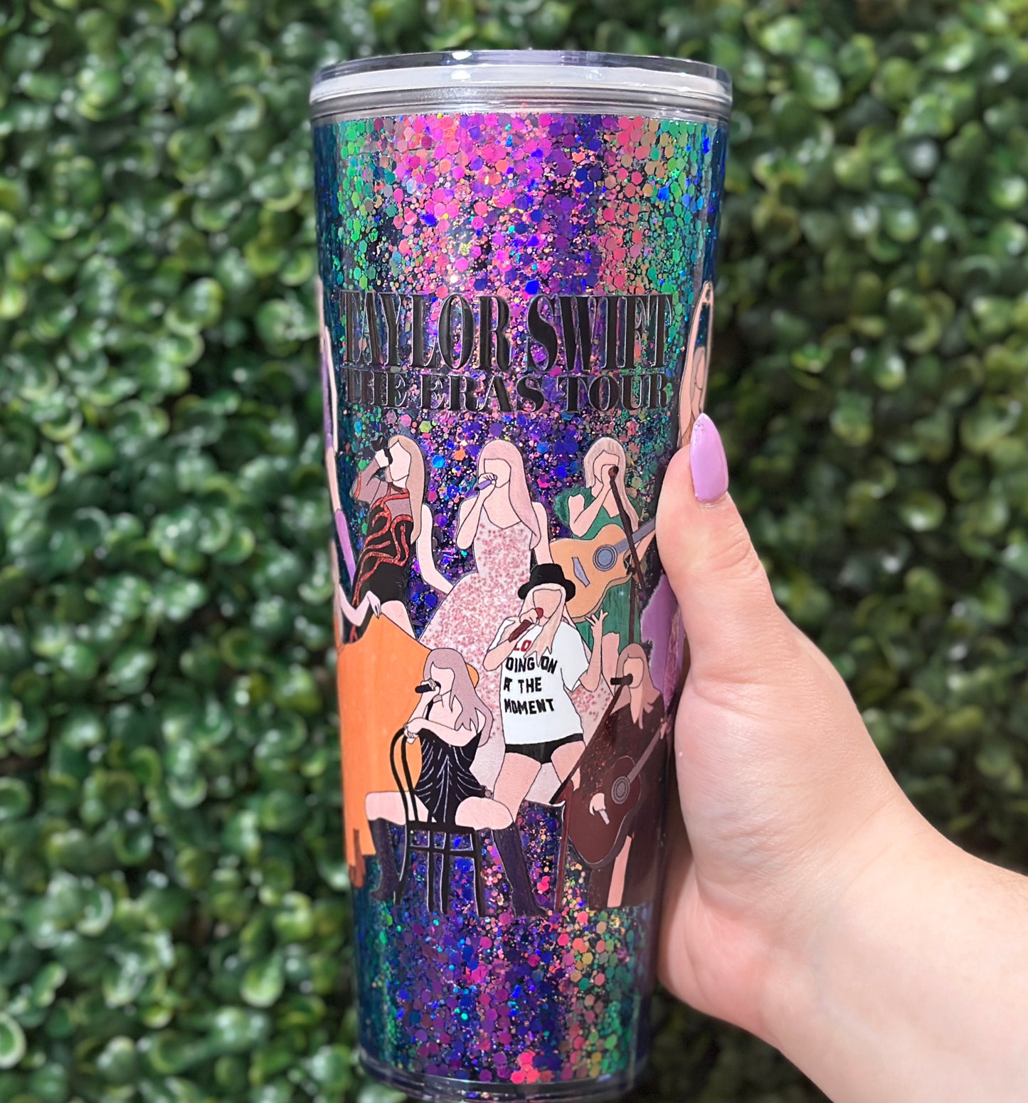 Eras Tour Taylor Swift Holographic Snowglobe Tumbler