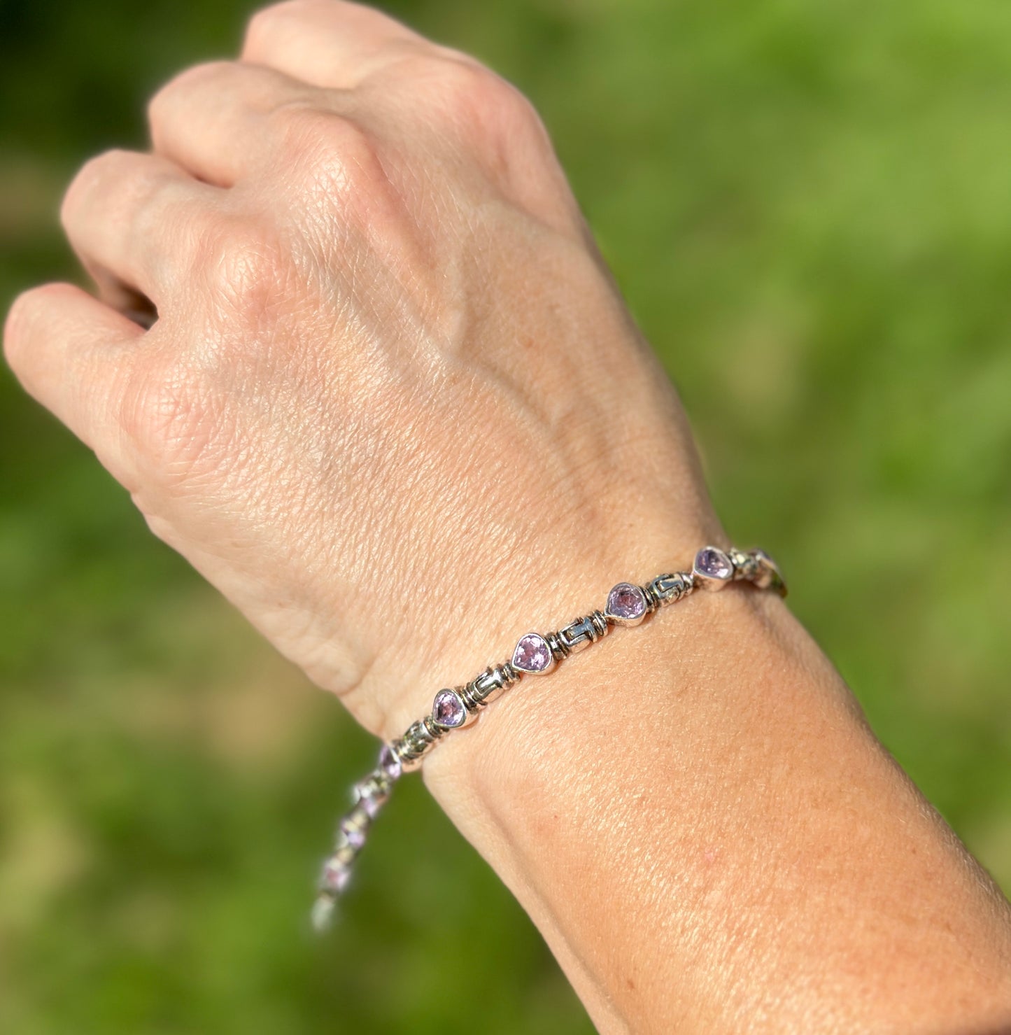 Pear Shaped Amethyst Bracelet
