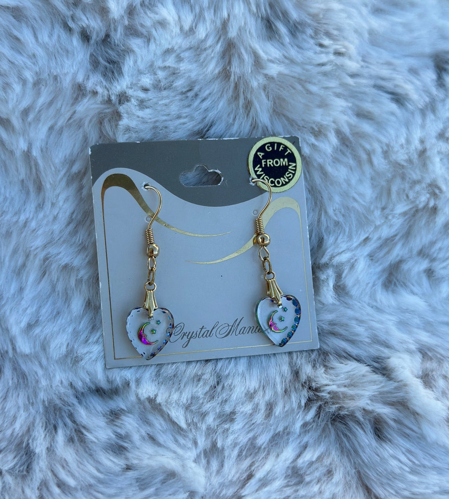 Heart and Moon Earrings