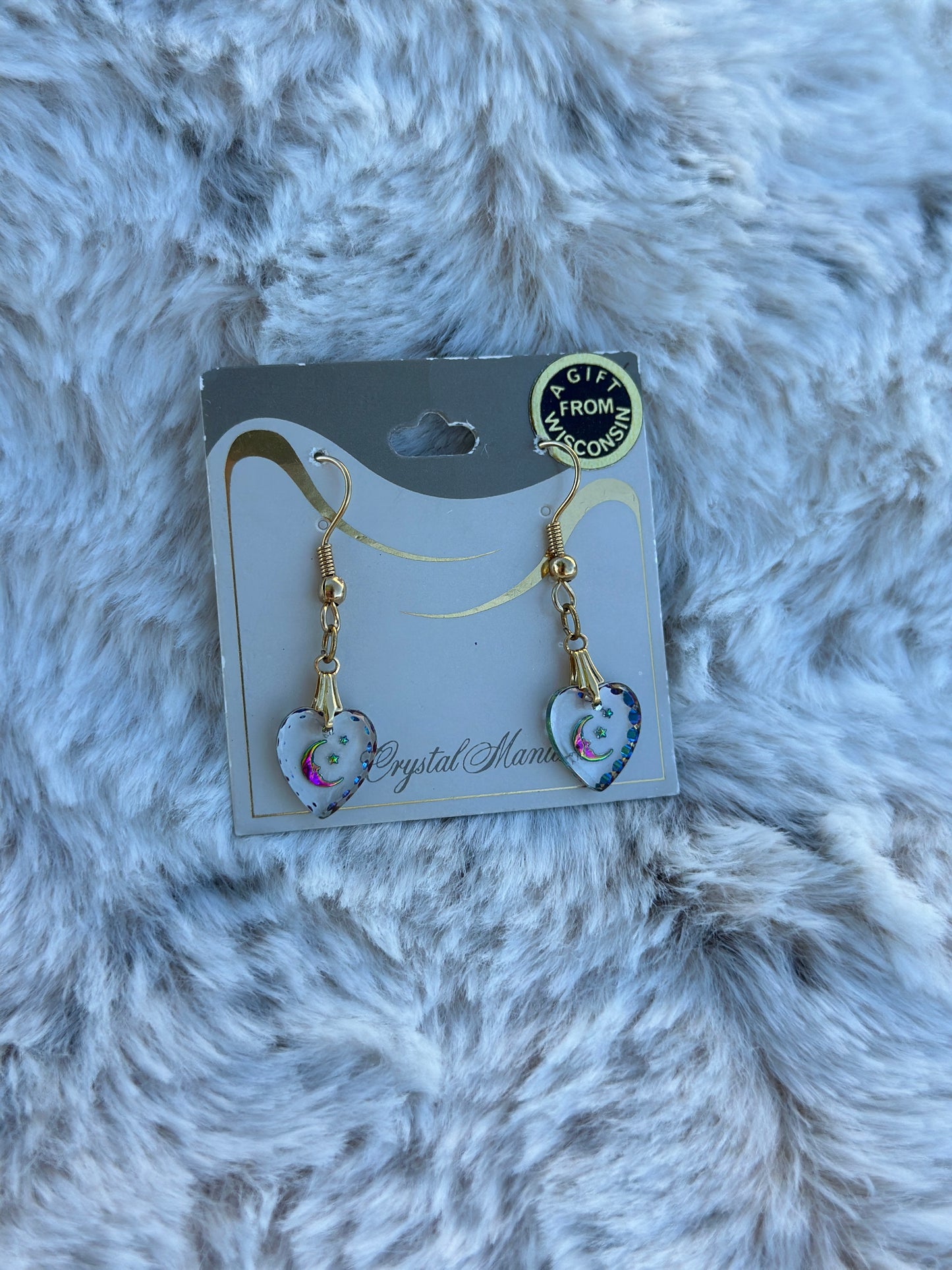 Heart and Moon Earrings