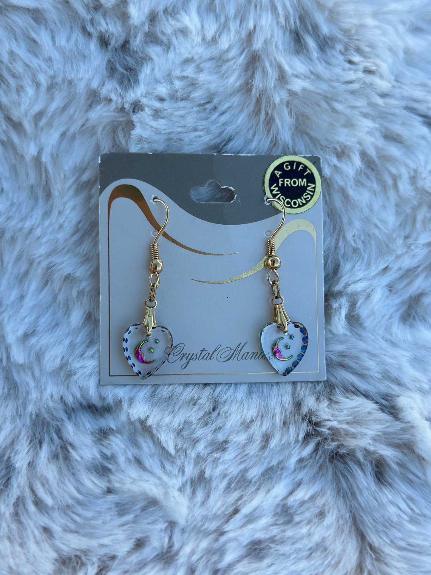 Heart and Moon Earrings