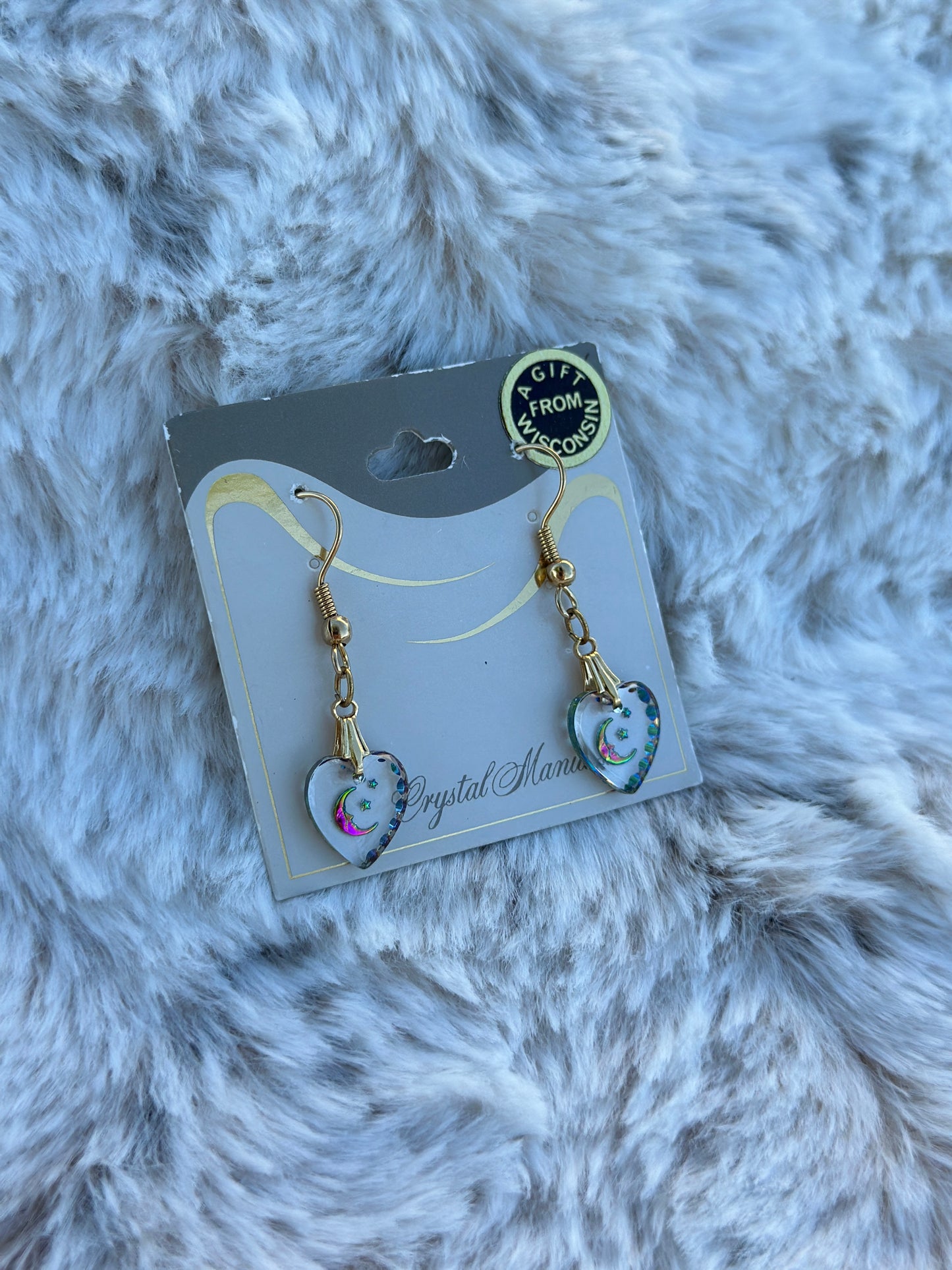 Heart and Moon Earrings