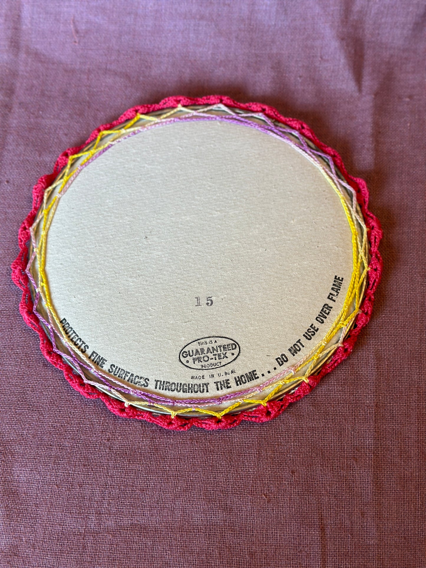 Metal Crocheted Trivet Set