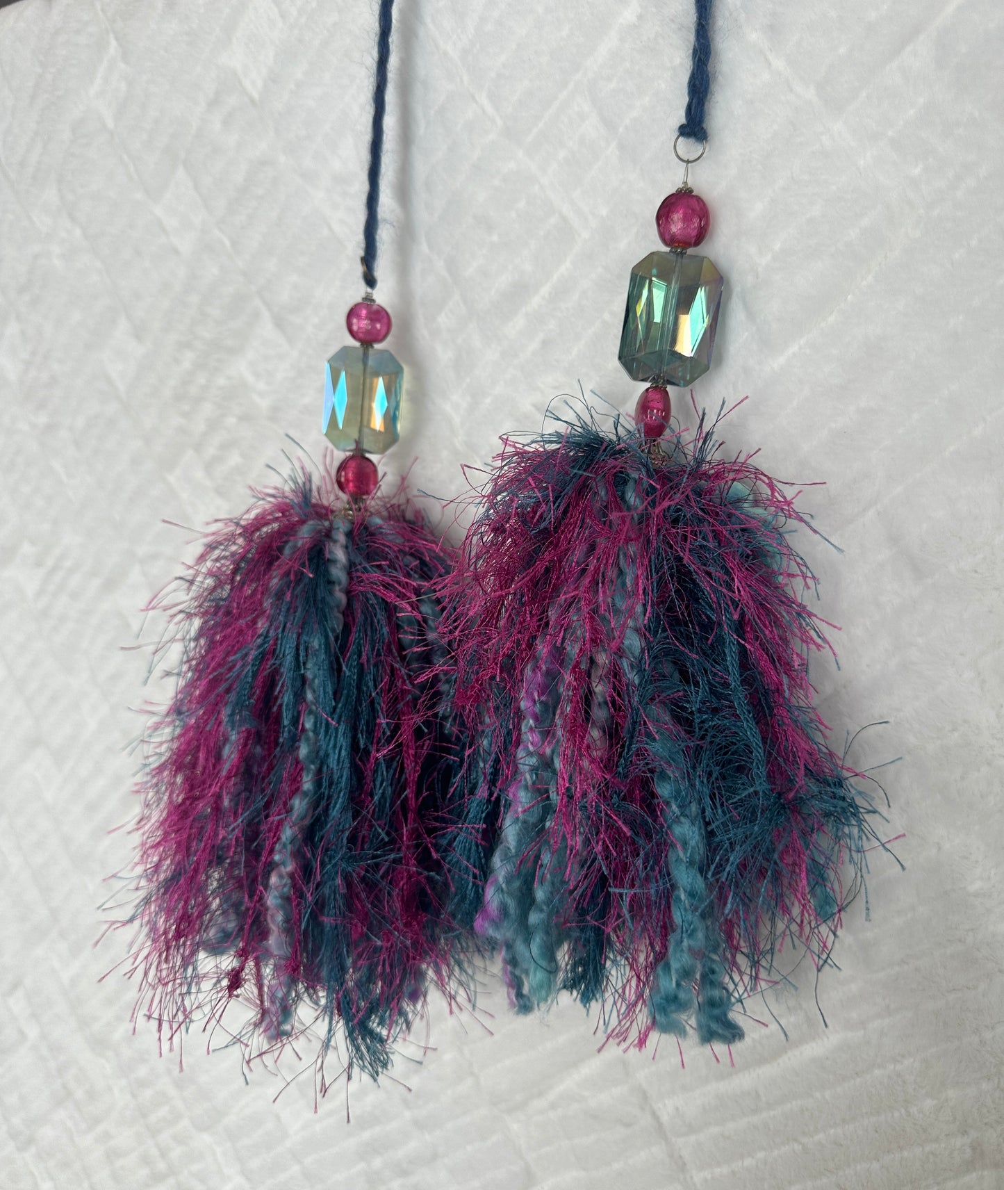Pink Blue Tassel Set