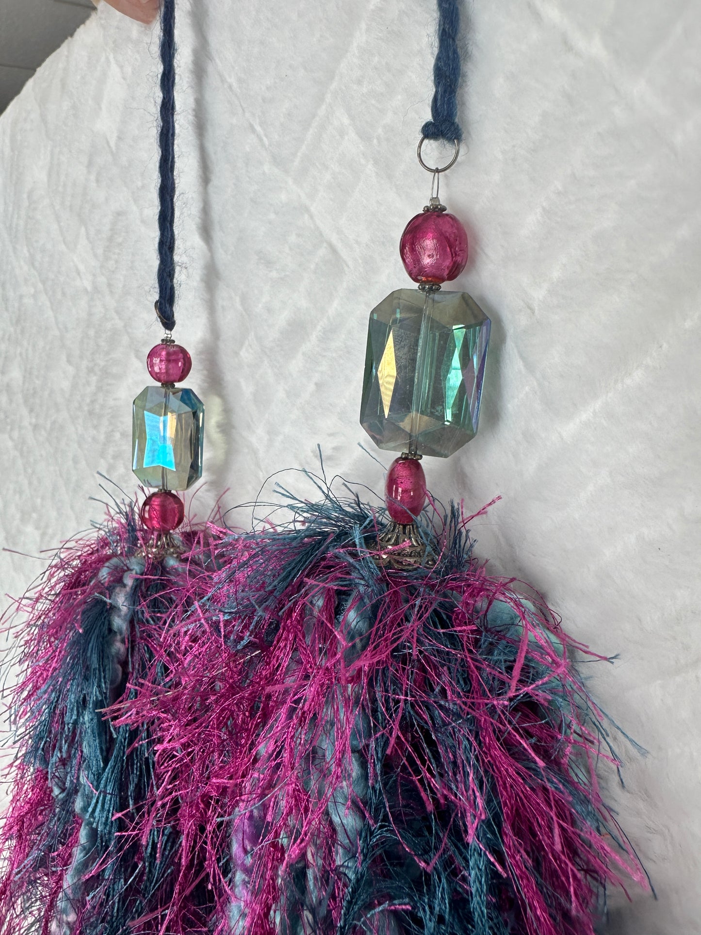 Pink Blue Tassel Set