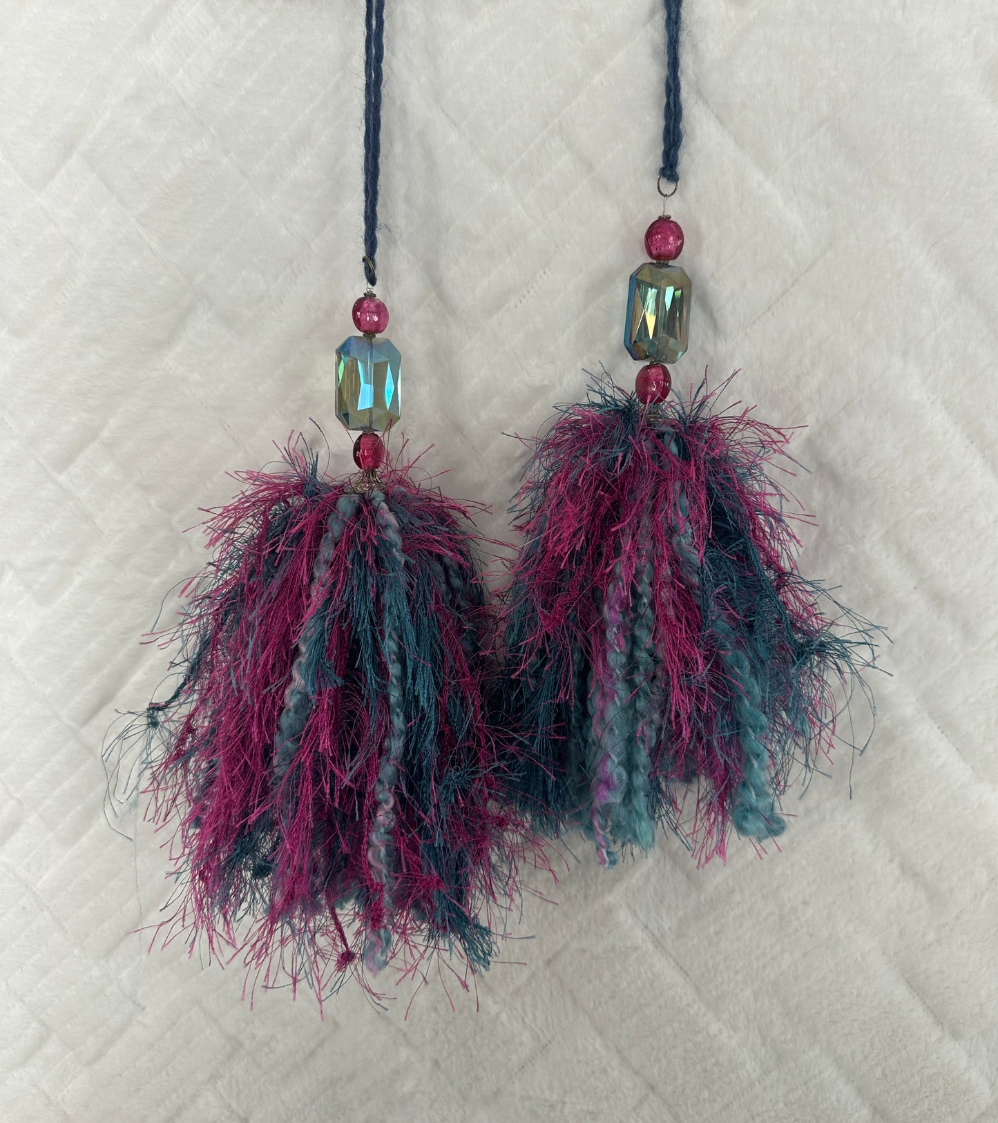 Pink Blue Tassel Set