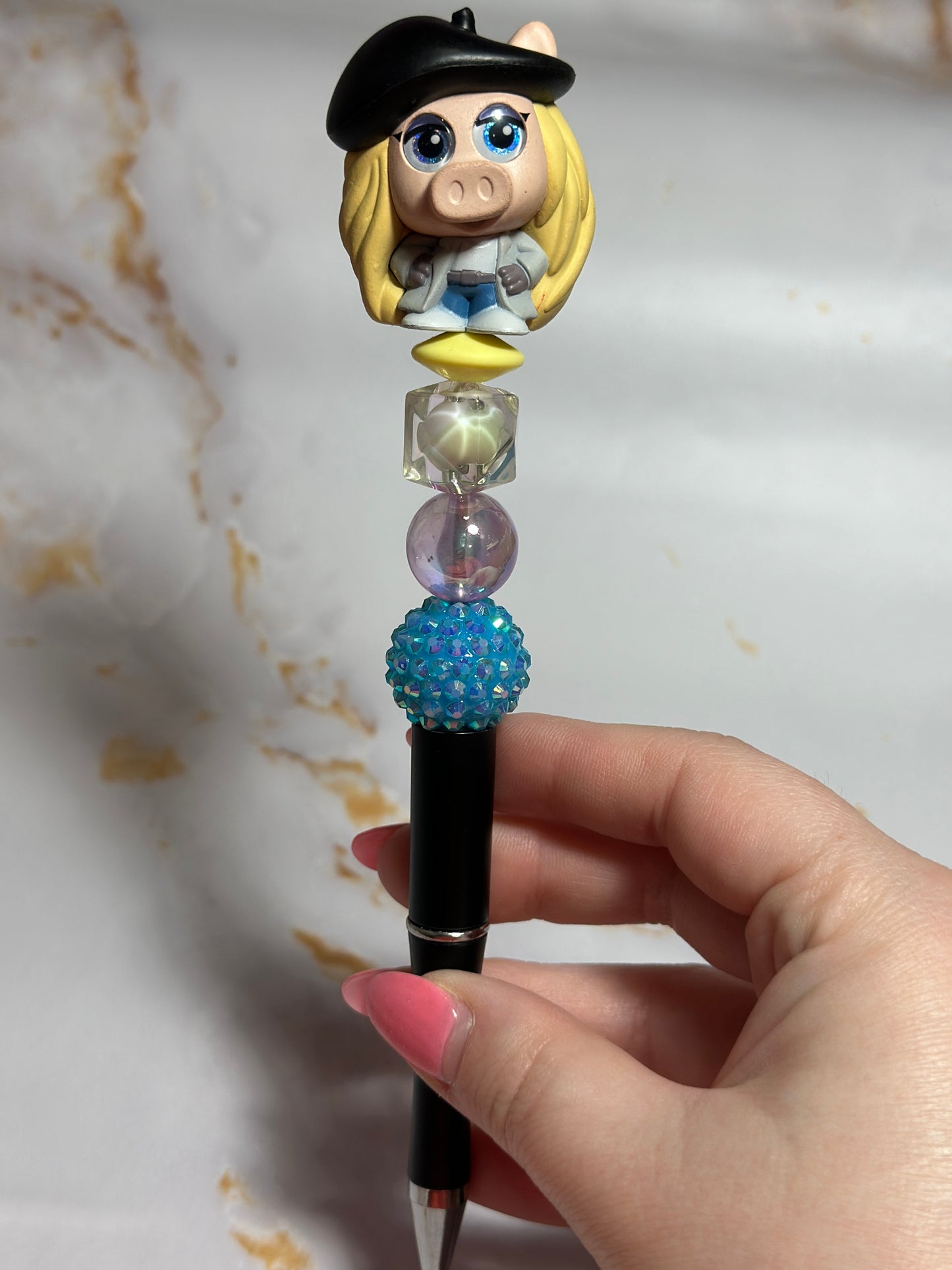 Miss Piggy Beaded Pen
