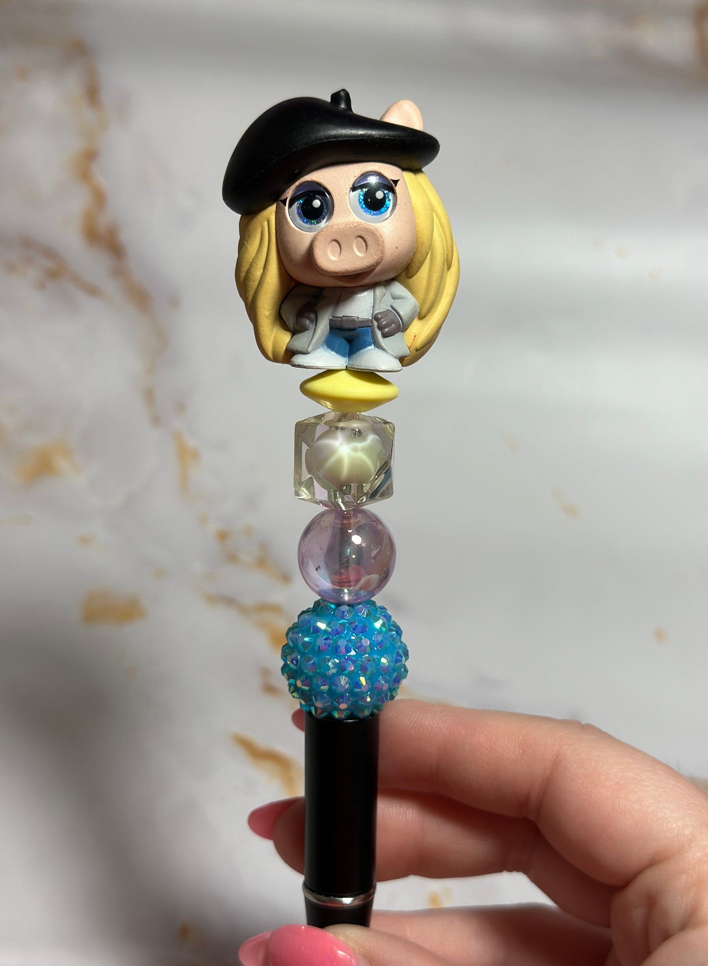 Miss Piggy Beaded Pen