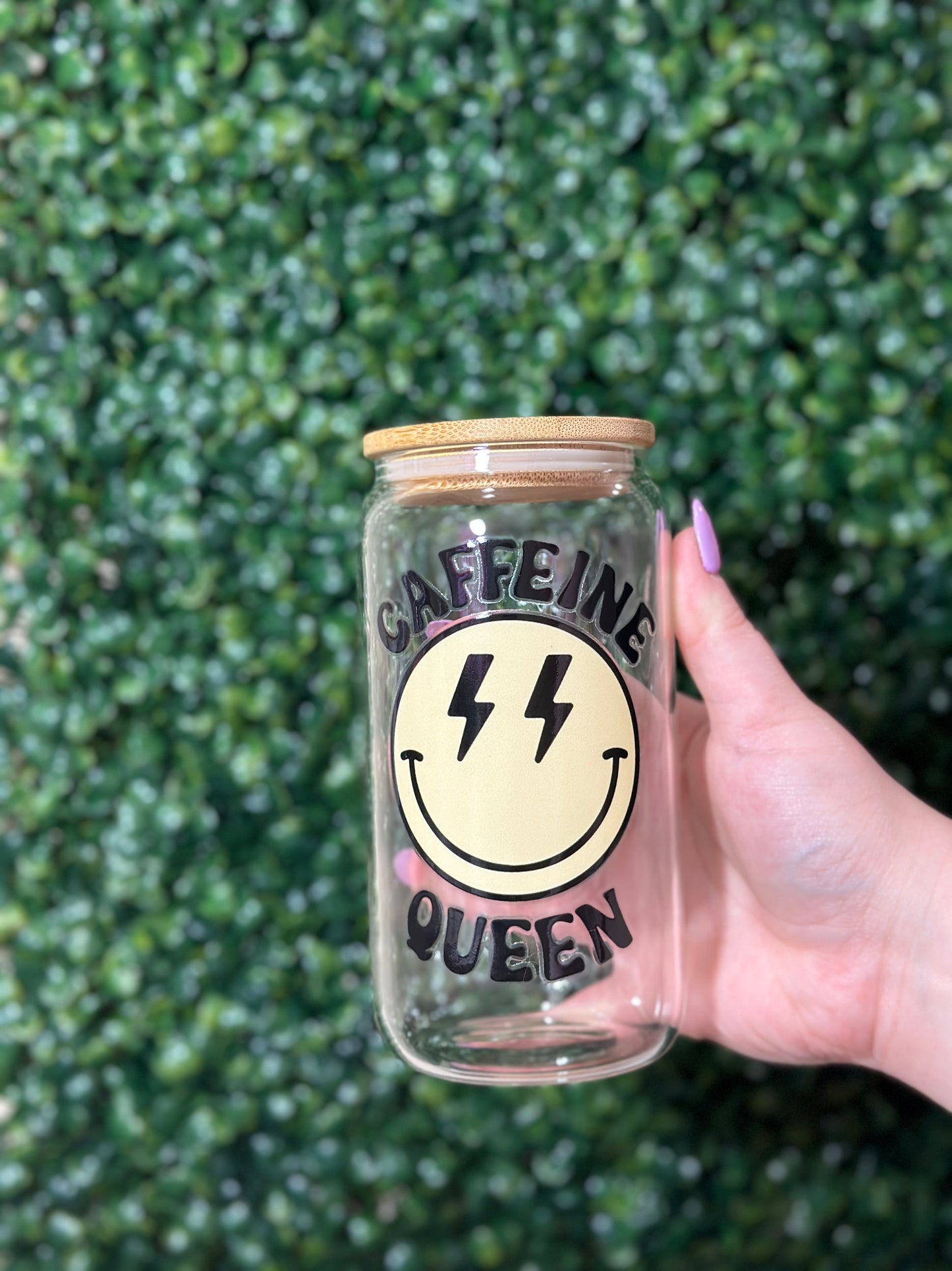Caffeine Queen Glass Cup