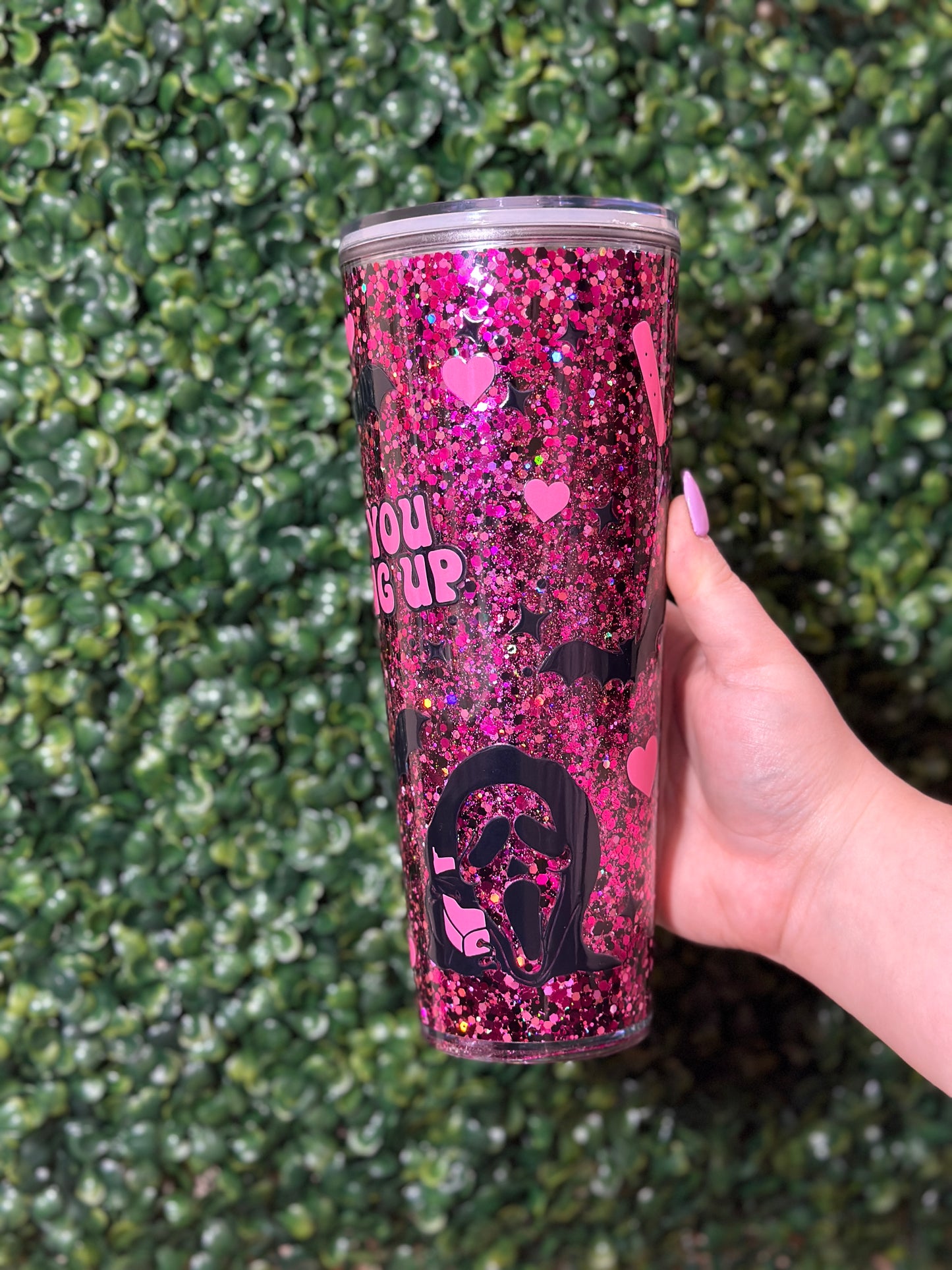 No You Hang Up Scream Snowglobe Tumbler