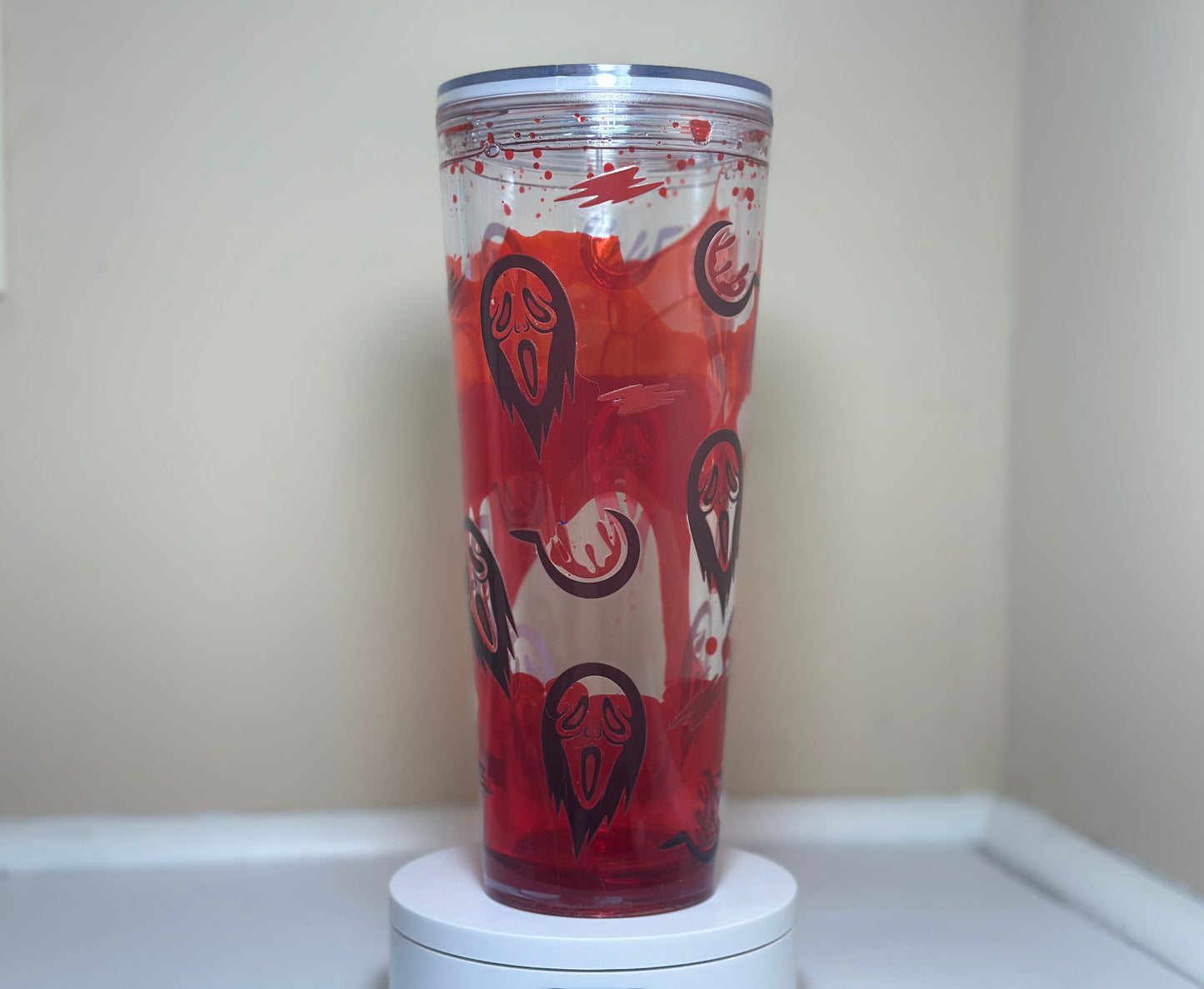 Scream Blood Drip Lava Tumbler