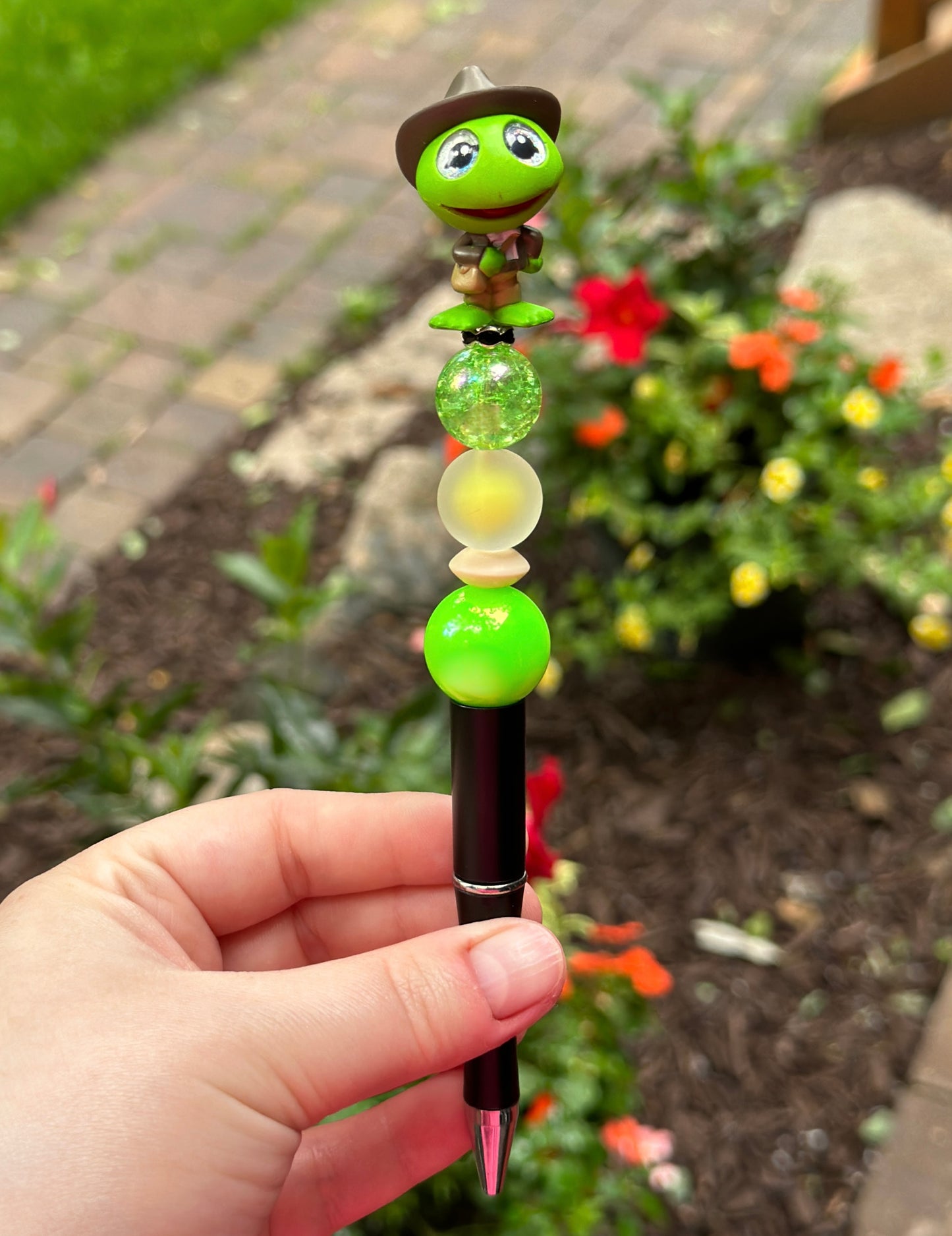 Safari Kermit the Frog Beaded Pen