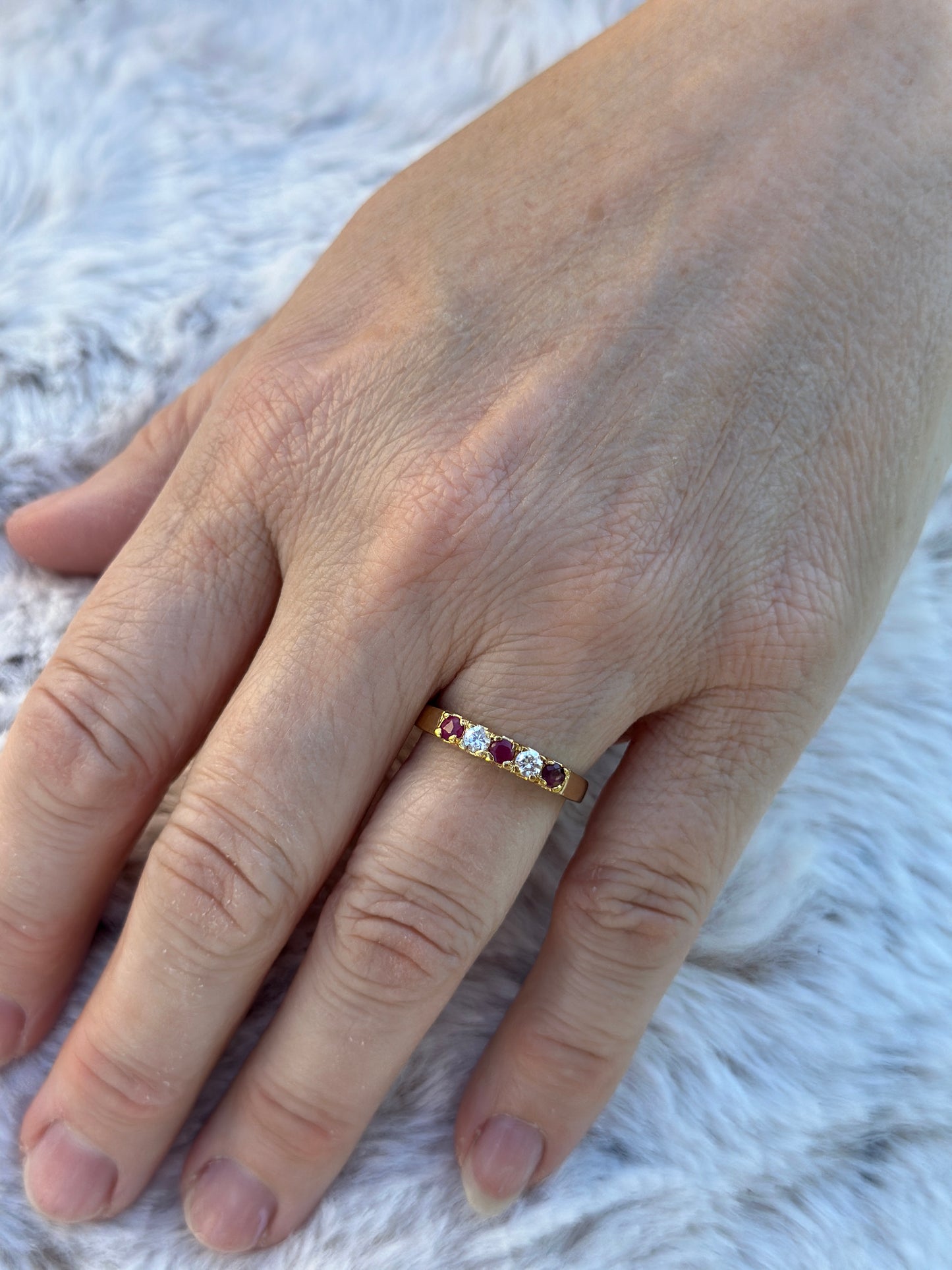 Ruby CZ Anniversary Band Ring