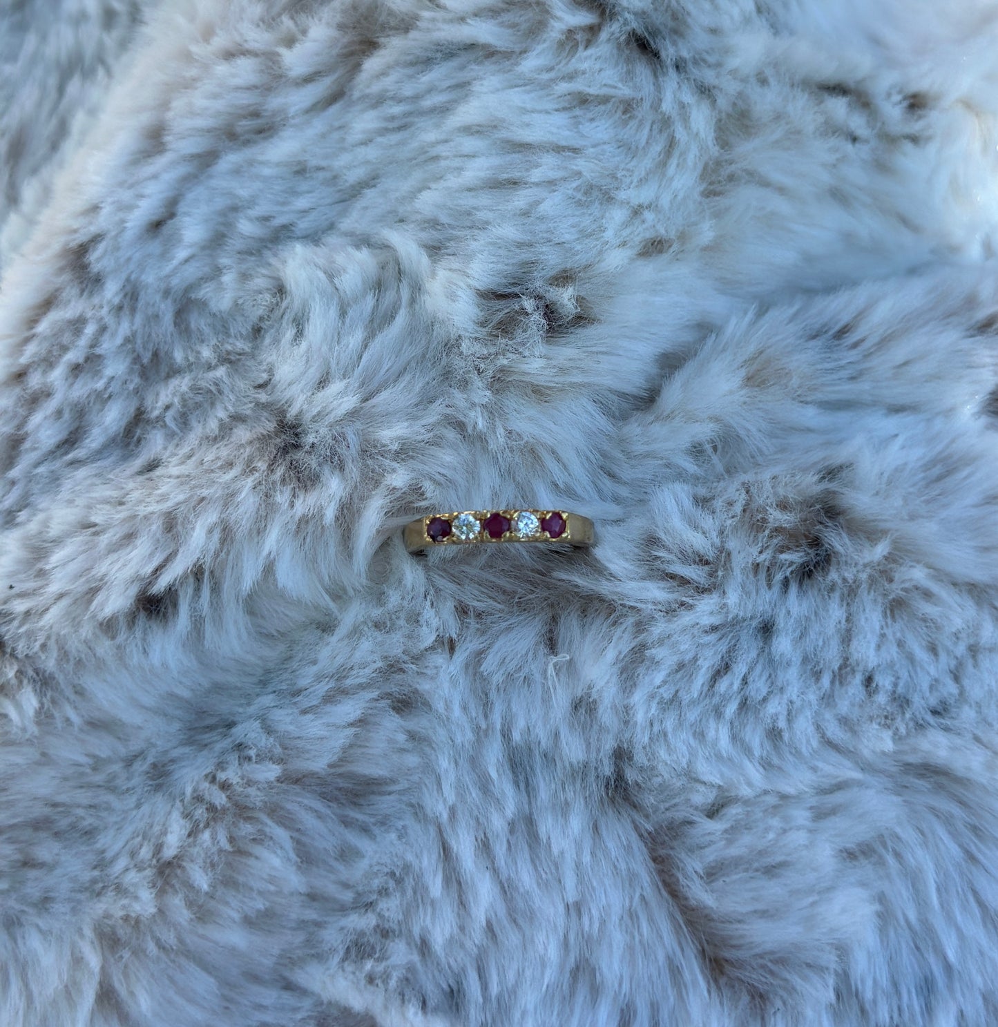 Ruby CZ Anniversary Band Ring