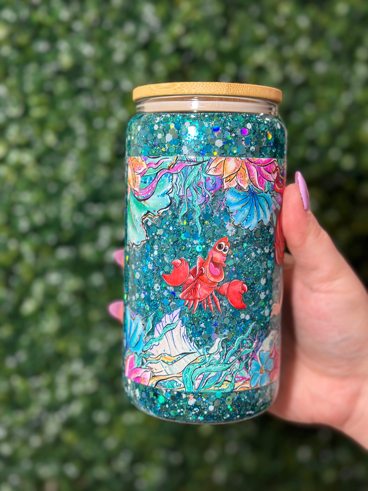 Little Mermaid Glass Snowglobe