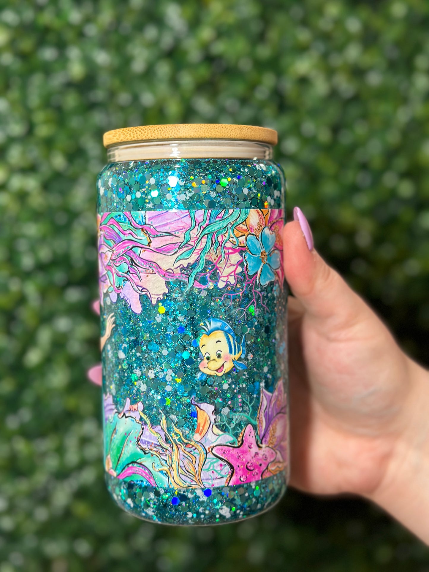 Little Mermaid Glass Snowglobe